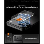 Spigen Glas.tR EZ Fit Optik Pro Apple iPhone 17 Pro / 17 Pro Max / 16 Pro / 16 Pro Max / 15 Pro / 15 Pro Max / 14 Pro / 14 Pro Max, Tempered kameralencse-védő fólia felhelyező kerettel, ezüst (2db)