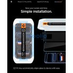 Spigen Glas.tR EZ Fit Privacy Apple iPhone Air (2025) tempered kijelzővédő fólia felhelyező kerettel