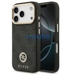 Guess 4G Strass Logo Apple iPhone 17 Pro Max MagSafe tok kameravédő peremmel, fekete-arany