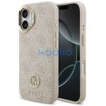 Guess 4G Strass Logo Apple iPhone 17 MagSafe tok kameravédő peremmel, rózsaszín-arany