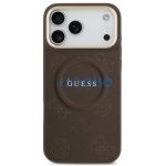 Guess Peony Hot Stamp Apple iPhone 17 Pro MagSafe tok kameravédő peremmel, barna-arany