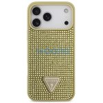 Guess Rhinestone Triangle Apple iPhone 17 Pro hátlap tok, arany