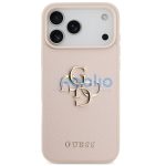 Guess Grained Big 4G & Classic Logo Apple iPhone 17 Pro hátlap tok, rózsaszín
