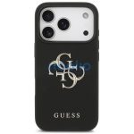 Guess Grained Big 4G & Classic Logo Apple iPhone 17 Pro hátlap tok, fekete