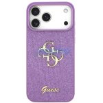 Guess Fixed Glitter Big 4G Apple iPhone 17 Pro hátlap tok, csillámos, lila