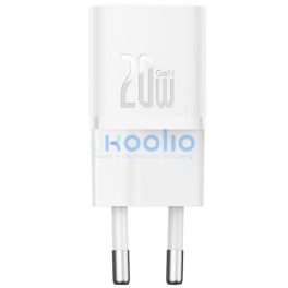   Baseus GaN5 Mini USB-C hálózati gyorstöltő adapter, 20W, fehér