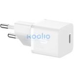 Baseus GaN5 Mini USB-C hálózati gyorstöltő adapter, 20W, fehér