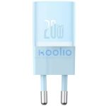 Baseus GaN5 Mini USB-C hálózati gyorstöltő adapter, 20W, kék