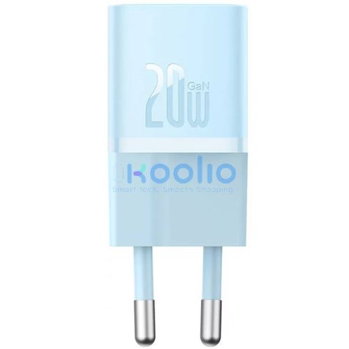 Baseus GaN5 Mini USB-C hálózati gyorstöltő adapter, 20W, kék