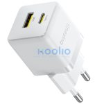 Baseus Palm 2in1 USB-C-USB-A hálózati gyorstöltő adapter, 20W, fehér