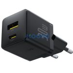Baseus Palm 2in1 USB-C-USB-A hálózati gyorstöltő adapter, 30W, fekete