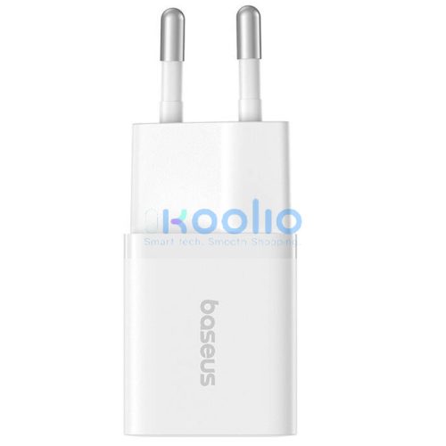 Baseus GaN5 Mini USB-C hálózati gyorstöltő adapter, 25W, fehér
