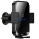 Baseus Halo autós tartó / vezeték nélküli autós töltő, szellőzőrácsra rögzíthető, 15W, fekete