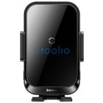 Baseus Halo autós tartó / vezeték nélküli autós töltő, szellőzőrácsra rögzíthető, 15W, fekete