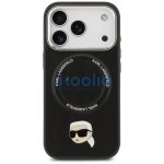 Karl Lagerfeld Karl Pin Apple iPhone 17 Pro MagSafe kompatibilis hátlap tok, fekete