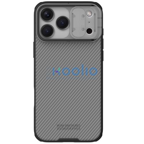 Nillkin CamShield Pro Apple iPhone 17 Pro műanyag hátlap tok, átlátszó-fekete