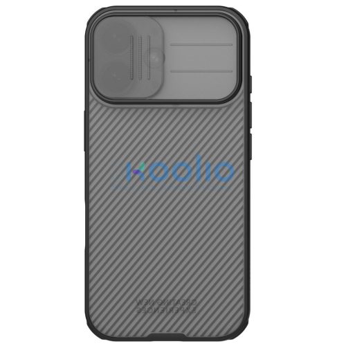 Nillkin CamShield Pro Apple iPhone 17 műanyag hátlap tok, átlátszó-fekete