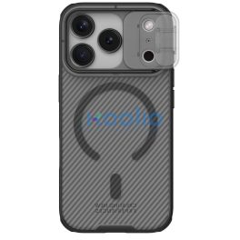   Nillkin CamShield Pro Magnetic Apple iPhone 17 Pro mágneses műanyag hátlap tok, átlátszó-fekete