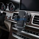 Forcell F-Grip Grand autós tartó / autós töltő szellőzőrácsba, vezeték nélküli / wireless töltéssel, 15W, ezüst