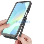 Tech-Protect Defense Samsung Galaxy A17 strapabíró tok kijelzővédő kerettel, fekete