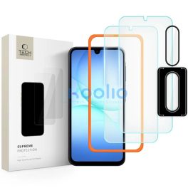   Tech-Protect Supreme Easy Set Samsung Galaxy A17 kijelzővédő üvegfólia felhelyező kerettel, átlátszó (3db)