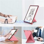 Origami Smart Case Apple iPad Air 11 (2024 / 2025) / iPad Air 4 / 5 (2020 / 2022) mappa tok, érintőceruza tartóval, rózsaszín