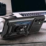 Tech-Protect Camshield Pro Samsung Galaxy A26 strapabíró tok kameravédelemmel, kitámasztóval, fekete