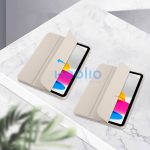 Tech-Protect Sc Pen Apple iPad 11 2025 / iPad 10.9 2022 oldalra nyíló, kitámasztható mappa tok ceruza tartóval, bézs