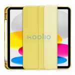 Tech-Protect Sc Pen Apple iPad 11 2025 / iPad 10.9 2022 oldalra nyíló, kitámasztható mappa tok ceruza tartóval, sárga