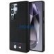 BMW Leather Tricolor Stripe Samsung Galaxy S25 Ultra MagSafe hátlap tok, fekete