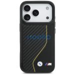 BMW M Carbon Line & Logo Apple iPhone 17 Pro Max MagSafe hátlap tok, fekete-sárga