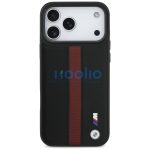 BMW M Perforated Stripe Logo Apple iPhone 17 Pro Max MagSafe hátlap tok, fekete-piros