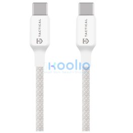   Tactical Stitch Thread USB-C-USB-C töltő- és adatkábel, szilikon, 0,3m, fehér
