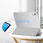 Tech-Protect Sc Pen Hybrid Apple iPad 11 2025 / 10.9 2022 oldalra nyíló, kitámasztható mappa tok ceruza tartóval, szürke