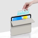 Tech-Protect Sc Pen Hybrid Apple iPad 11 2025 / 10.9 2022 oldalra nyíló, kitámasztható mappa tok ceruza tartóval, kristály ezüst