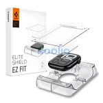 Spigen EliteShield EZ Fit Apple Watch 11 / Watch 10 42mm kijelzővédő fólia felhelyező kerettel (2db)