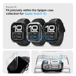 Spigen EliteShield EZ Fit Apple Watch 11 / Watch 10 42mm kijelzővédő fólia felhelyező kerettel (2db)