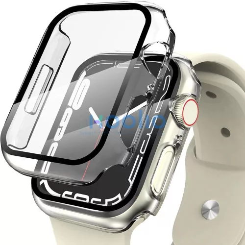 Tech-Protect Defense360 Apple Watch 7 / 8 / 9 (45mm) ütésálló tok kijelzővédelemmel, átlátszó