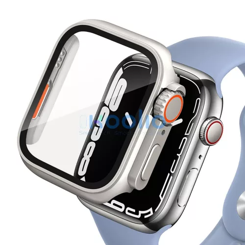 Tech-Protect Defense360 Apple Watch 4 / 5 / 6 / SE / SE2 / SE3 (44mm) ütésálló tok kijelzővédelemmel, titanium-narancs