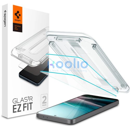 Spigen Glas.tR SLIM EZ Fit Samsung Galaxy A36 tempered kijelzővédő fólia felhelyező kerettel (2db)