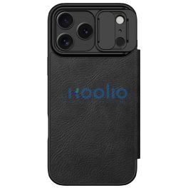   Nillkin Qin Pro Apple iPhone 17 Pro Max bőr flip tok, fekete
