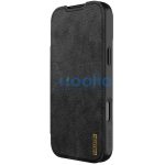 Nillkin Qin Pro Apple iPhone 17 Pro Max bőr flip tok, fekete