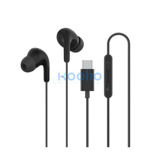 Xiaomi Vezetékes USB-C headset / fülhallgató hangerőszabályzóval, mikrofonnal, fekete