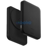 Uniq Lyden Lexa Fast Wireless USB-C PD Powerbank / külső akkumulátor, MagSafe, kompakt, 5000mAh, Dallas Black, fekete