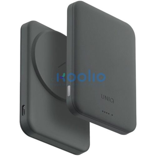 Uniq Lyden Lexa Fast Wireless USB-C PD Powerbank / külső akkumulátor, MagSafe, kompakt, 5000mAh, Lichen Green, zöld