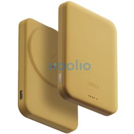   Uniq Lyden Lexa Fast Wireless USB-C PD Powerbank / külső akkumulátor, MagSafe, kompakt, 5000mAh, Canary Yellow, sárga
