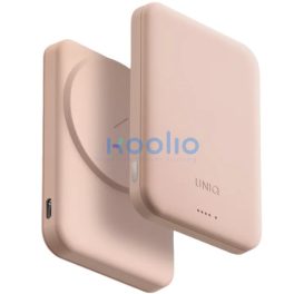   Uniq Lyden Lexa Fast Wireless USB-C PD Powerbank / külső akkumulátor, MagSafe, kompakt, 5000mAh, Blush Pink, rózsaszín