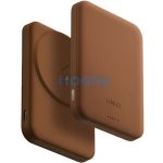 Uniq Lyden Lexa Fast Wireless USB-C PD Powerbank / külső akkumulátor, MagSafe, kompakt, 5000mAh, Caramel, barna