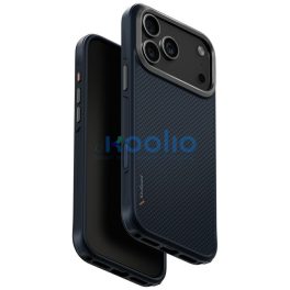   Uniq Keva Magclick Apple iPhone 17 Pro MagSafe Aramid tok, sötétkék