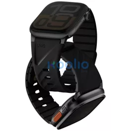   Uniq Fluo Apple Watch 40/41/42/44/45/46/49mm mágneses szíj, fekete